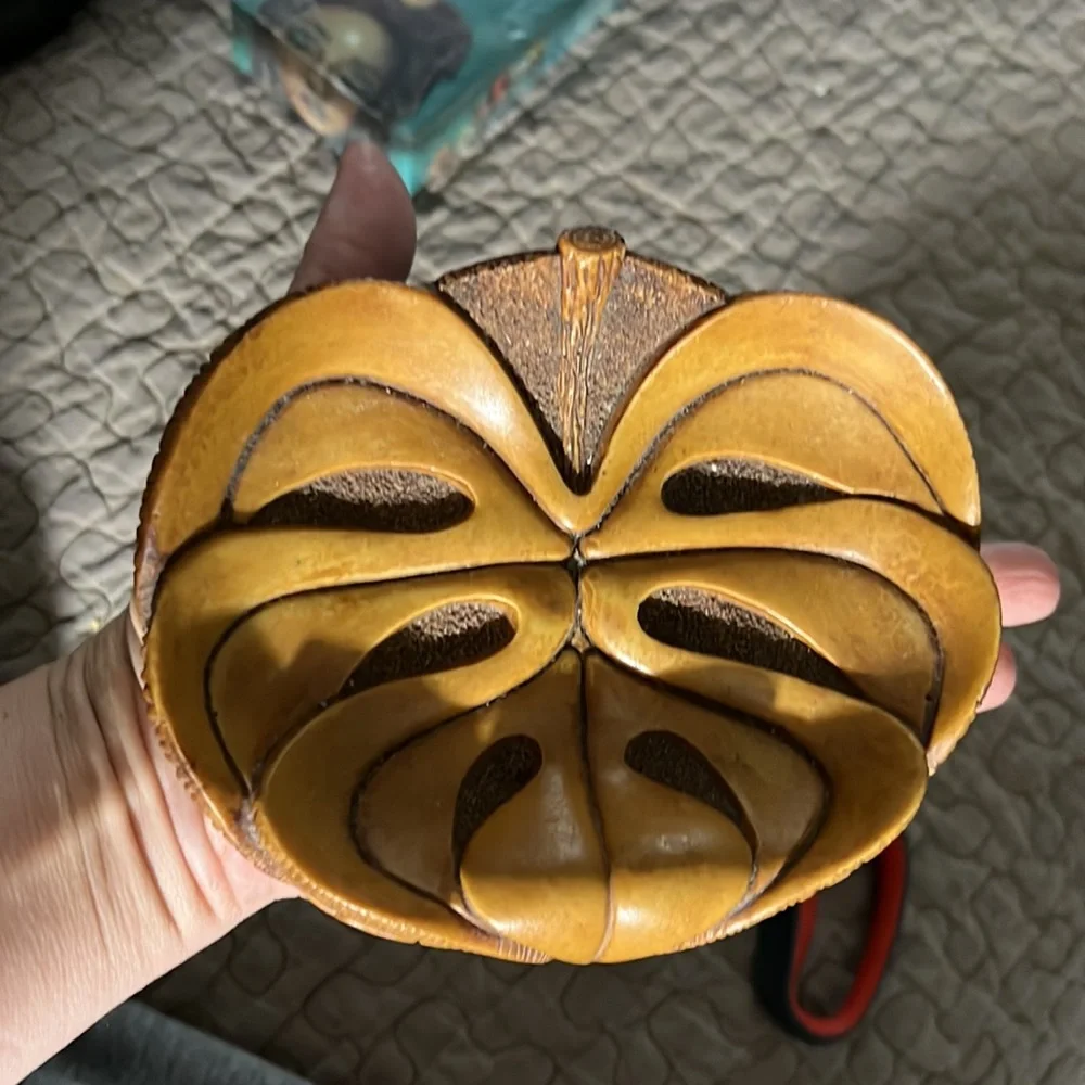 Vintage coco joes monstera leaf hapa wood Hawaii art